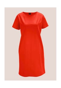 MADELEINE - Jerseykleid in angesagter H-Linie - blutorange
