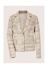 MADELEINE - Strukturierter Tweed-Blazer - beige / graphit / multicolor