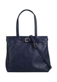 Samantha Look - Shopper Echt Leder, Made In Italy - blau