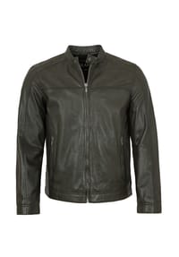 JILANI - Herren Lederjacke Lammnappa khaki - khaki