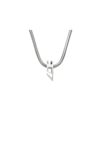 DIESEL® D LOGO - Diesel Unisex-Gliederhalskette Edelstahl, DX1672040 - Silber