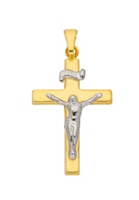 Adelia's - Damen Gold Schmuck 333 Gold Kreuz Anhänger Korpus - gold