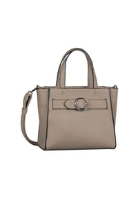TOM TAILOR ELIORA - Shopper, Emblem, Kunstleder, für Damen - TAUPE