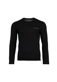 EMPORIO ARMANI - Herren Langarmshirt - PURE COTTON, Langarm, Longsleeve, Rundhals, Logo - Schwarz