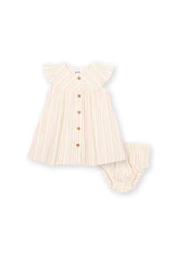 KITE - Baby Special Stripe Kleid Mit Höschen Bio-Baumwolle - weiß