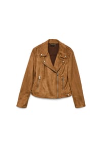 VERO MODA® - Kunstlederjacke "Jose", Reverskragen, für Damen - 195781 COGNAC