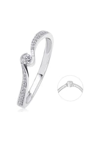 ONE ELEMENT Timeless Diamonds - 0,10 ct Diamant Brillant Memoire - silber