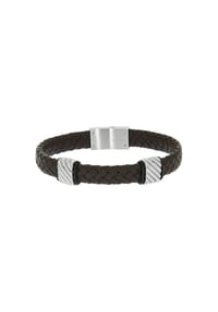 zeeme STAINLESS STEEL - Armband Edelstahl - braun