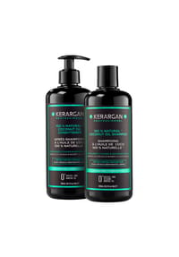 KERARGAN - Feuchtigkeits-Duo Shampoo & Conditioner mit Kokosöl - weiß