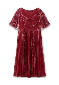 sheego - Abendkleid - dunkelrot