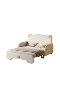 KOMHTOM - Kinderbett 140x105cm&140x200cm mit Holzlatten, Beige - Beige