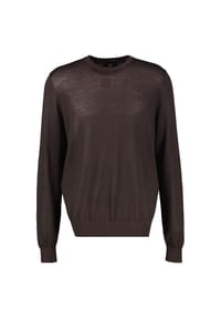 LERROS - Dezent gestalteter Strickpullover aus weicher Merinowolle - PLATINUM GREY MELANGE