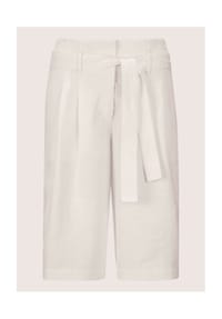 MADELEINE - Kurzgröße: Highwaist-Bermudas aus Leinen - apricot