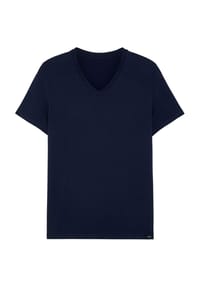 HOM - Soft Unterhemd, Kurzarm, V-Ausschnitt, für Herren - 00RA NAVY