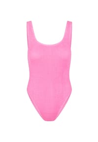 MODA MINX - Badeanzug Scrunch Scoop Neck Swimsuit mit tollem Rückenausschnitt - Candy Pink