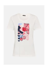 olsen - Shirt, Rundhalsausschnitt, für Damen - 10051 OFF WHITE
