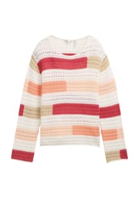 TOM TAILOR - Pullover, Loch-Stickerei, für Damen - 37192 FRESH BERRY
