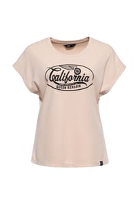 QUEEN KEROSIN - Print-Shirt Wohlfühlfaktor mit Modal California - ecru