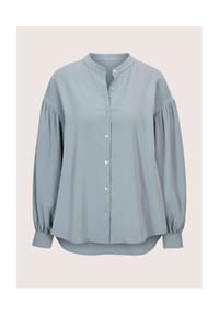 MADELEINE - Elegante Bluse mit Rundhals - rauchblau
