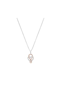 TOM TAILOR - Kette mit Anhänger für Damen, Silber 925, Zirkonia | Herz - bicolor