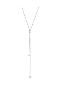 elli. - Halskette Y-Kette Kugel Ball Rund Verstellbar 925 Silber - Gold