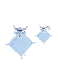 Disney - Lilo & Stitch Baby Schmusetuch – Plüschdecke Kuscheltier-Decke für Bab - Blau 39x37x8cm