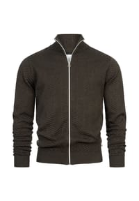 KRONSTADT - Strickjacke KSCarlo Zip - Black
