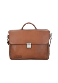 PLEVIER® - 400er Serie 400er Serie Aktentasche Leder 40 cm Laptopfach - cognac