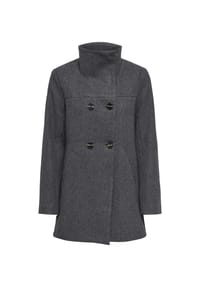 ONLY® - Kurzmantel, Stehkragen, für Damen - 179074 D.GREY MEL.