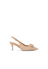 kazar - Elegante Slingback-Pumps mit Schmuckapplikationen verziert - Rosa