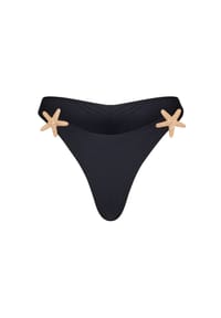 MODA MINX - Bikinihose Starfish Fixed Brazilian Bikini Bottom mit tollen Seestern-Elementen - Black