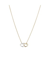 elli. - Halskette Herz Bicolor 925 Sterling Silber Vergoldet - Zweifarbig