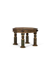 GINER & COLOMER - Couchtische aus Mangoholz, 62 cm, klassischer Handwerkerstil - 45 x 62 x 62 - mehrfarbig
