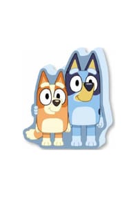 COFI - Bluey 40 cm 3D Dekokissen für Kinderzimmer und Spielbereich Weich - Blau 40 × 40 × 8 cm