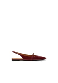 Kazar - Flache burgunderfarbene Lackleder-Pumps - Bordeaux