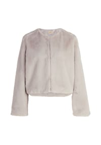 CARTOON - Kunstfell-Jacke mit Eingrifftaschen - Hellgrau