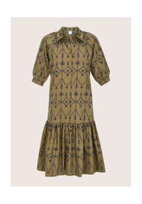 MADELEINE - Kleid - nougatbraun / royalblau