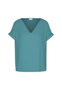 mey - Schlafanzug-Oberteile Pure Chic, V-Ausschnitt, für Damen - 1748 TEAL DREAM