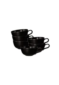 Seltmann Weiden Teetassen Liberty Velvet Black 290 ml 6er Set schwarz - LIBERTY VELVET BLACK - schwarz