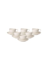 Villeroy & Boch Kaffeetassen mit Untertassen For Me 160 ml 6er Set weiß - FOR ME - weiß