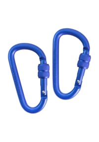 normani® - Karabiner mit Schraubverschluss 2er Set - Blau