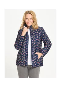 SIEH AN! - Steppjacke - marine-erdbeere-bedruckt
