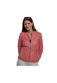 JILANI - Damen Lederjacke Lammnappa coral - coral