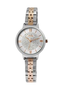 RAPTOR Raptor - Damen Quarz Armbanduhr Marienne mit Edelstahlgliederarmband - 3 ATM - Mineralglas - gold-silber-weiß #1