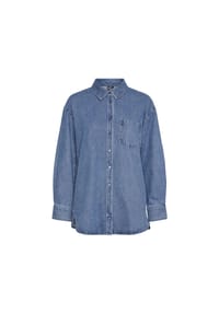 PIECES - Langarmbluse - Medium Blue Denim