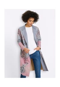 heine - Shirtjacke - bleu-altrosa-bedruckt