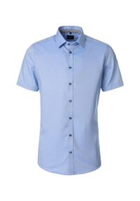 VENTI - Herren Businesshemd uni Body Fit - Blau