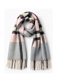 collezione alessandro® - Warmer Schal SuperSofty mit Karomuster, elegant und warm - hellblau