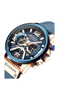 MANIKE - 8329 Chronograaf Herenhorloge - Rosegold Blau - Rosegold Blau
