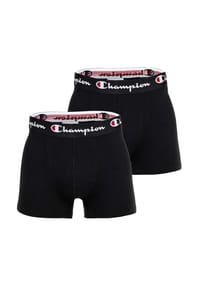 Champion® - Herren Boxershorts 2er Pack - Underwear Knit 150 Trunks, einfarbig - Schwarz
